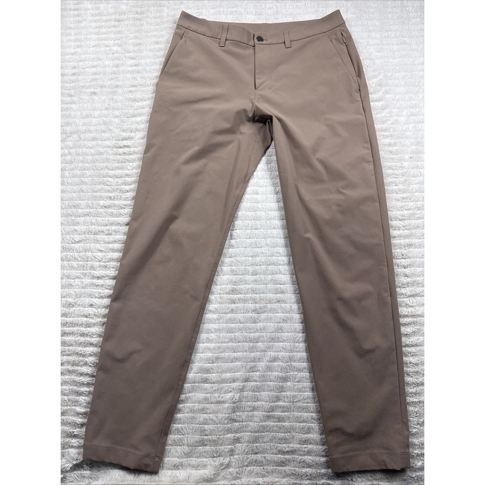 Lululemon ABC Pants Mens 31 x 30 Tan 6-Pocket Stretch Performance Casual